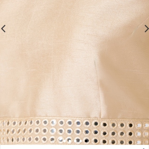 House of Indya, crop top and matching skirt. Beige Mirror Embroidered - Picture 5 of 5